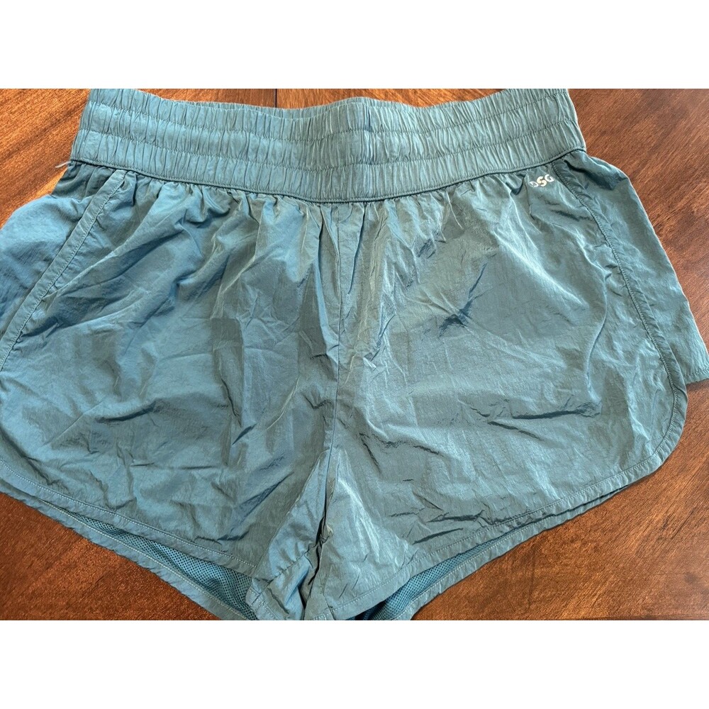 DSG Twitch + Allison Women’s Running Shorts Teal With Mesh Lining Size Large